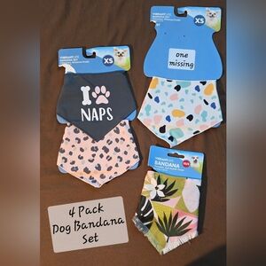 NWT XS 4 PACK Vibrant Life Dog Bandana Set